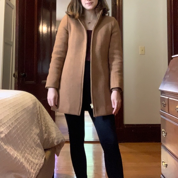 J Crew cocoon coat in Italian stadium-cloth wool